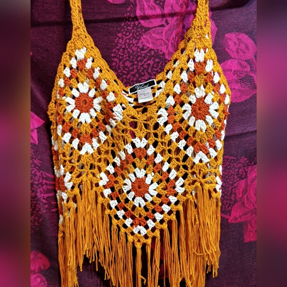 Boho Crochet crop top. - Picture 1 of 5